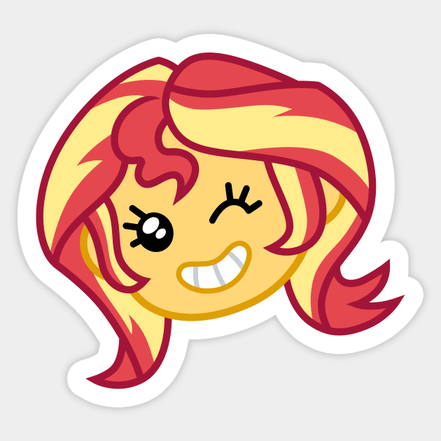 Emoji Sunset Shimmer wink Sticker by CloudyGlow